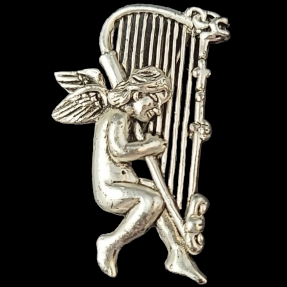 1995 BERGDORF GOODMAN CHERUB PLAYING HARP